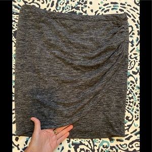 European made body-con SET grey skirt with ruched sides